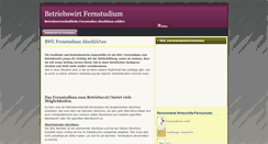 Desktop Screenshot of betriebswirtfernstudium.de